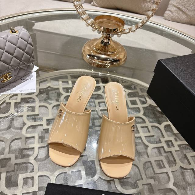 Chane* | Chanel 25Ss Spring/Summer New Runway Style Double C High-Heeled Slipper