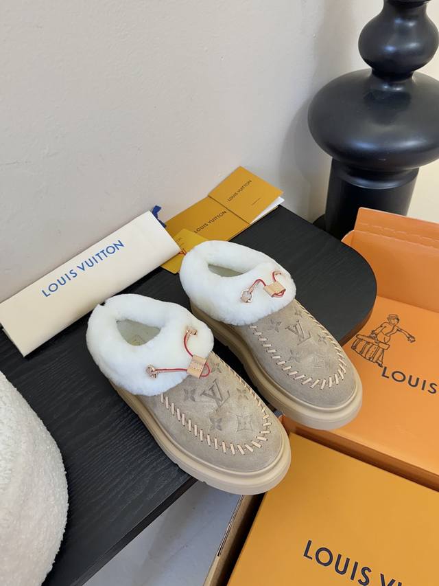 Lv Top-tier Louis Vuitton Archlight Classic Fuzzy Ski Series Mary Jane Fuzzy Sin