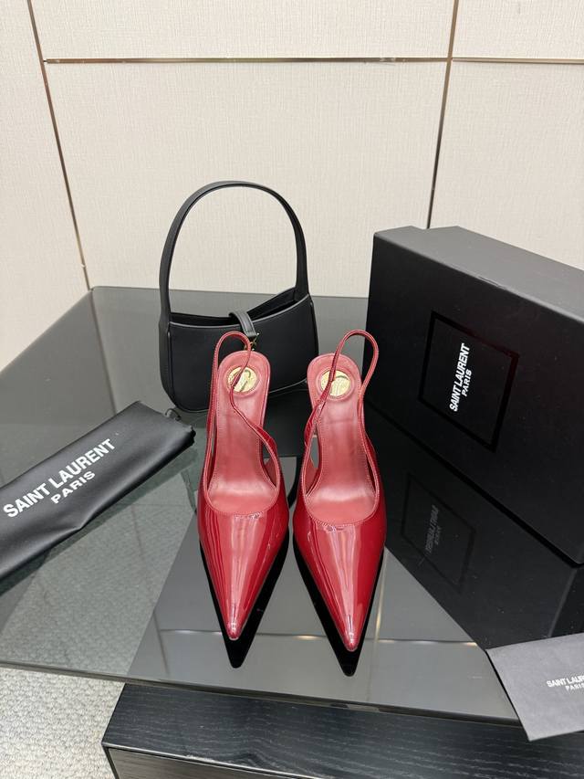 Sain*Laurent 2025 New High-Heeled Sandals! Pointed-toe high heels that go perfec