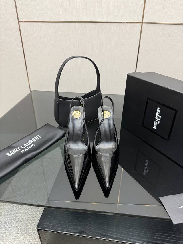 Sain*Laurent 2025 New High-Heeled Sandals! Pointed-toe high heels that go perfec
