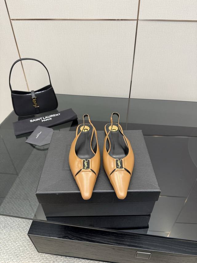 Top-tier version Saint Laurent Lee metal buckle single shoes YSL's beautiful hig