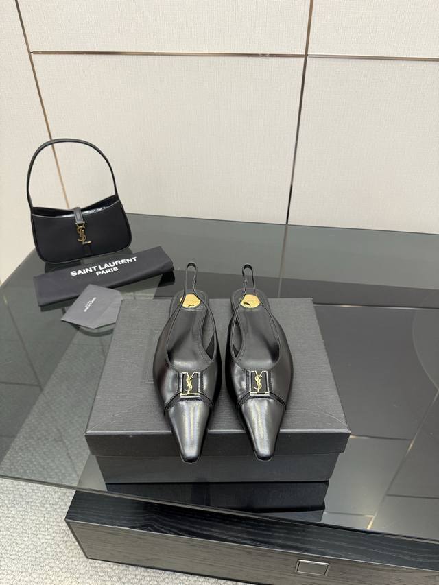 Top-tier version Saint Laurent Lee metal buckle single shoes YSL's beautiful hig