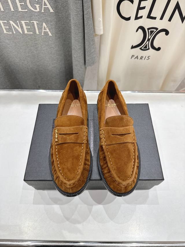 Unisex style, Men's +50 Saint Laurent YSL 25Ss popular flat Mary Jane slip-on l