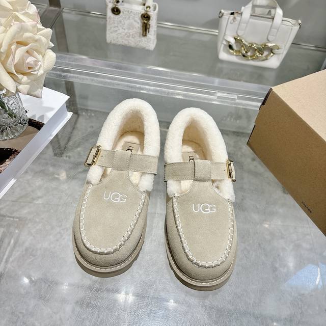 New Autumn/Winter Zora Ballet Flat Shoes with Low-Cut Fur Slip-on shoes, perfec