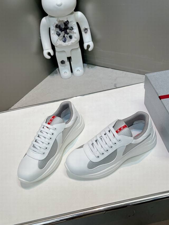 Factory direct price Prada and Bike fabric sneakers The redesigned America'Scup