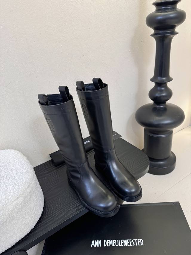 Ann Demeulemeester Knee-High Boots with Detachable Buckle Tabs Demeulemeeste Aut