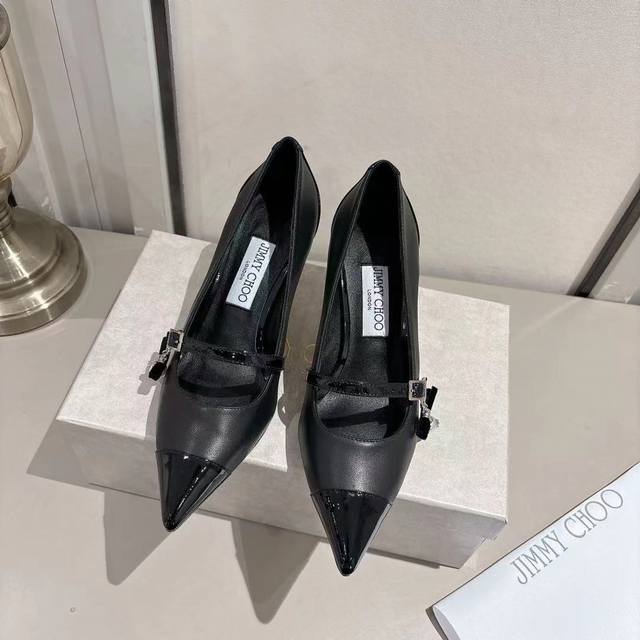 Jimmy Choo 2025 Early Autumn Aren Pum High Heels, made of imported soft lambskin