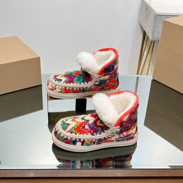 Top-tier version Mou Autumn/Winter New Snow Boots, Thickened and Warm Cotton Sho