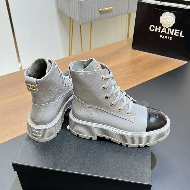 Top-tier version Chanel Fall/Winter new platform ankle boots, Martin boots, Chan