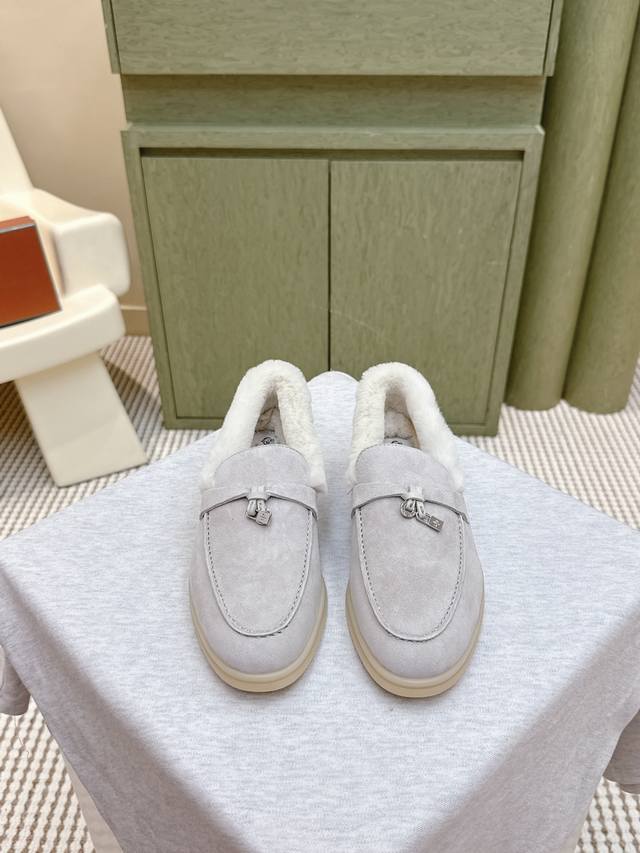 Dongguan-made, high-quality Lp latest style loafers, single shoes, rabbit fur sh