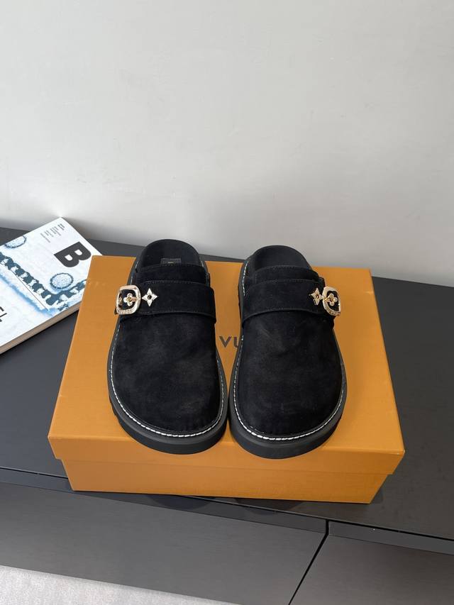 Louis Vuitton Platform Slippers, New Birkenstock Slippers, Classic Monogram. Fea