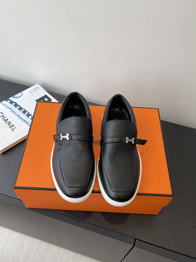 Women's and Men's Hermes 25Ss Autumn/Winter New Loafers, British Retro Design,