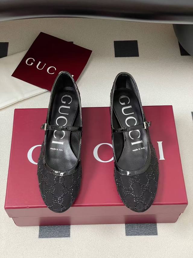 Highest Version 25Ss Spring/Summer New Gucci Double GG Crystal Rhinestone Hot St