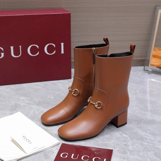 Top-quality Gucci 2025 Horsebit Elastic Boots Gucci elastic lambskin ankle boots