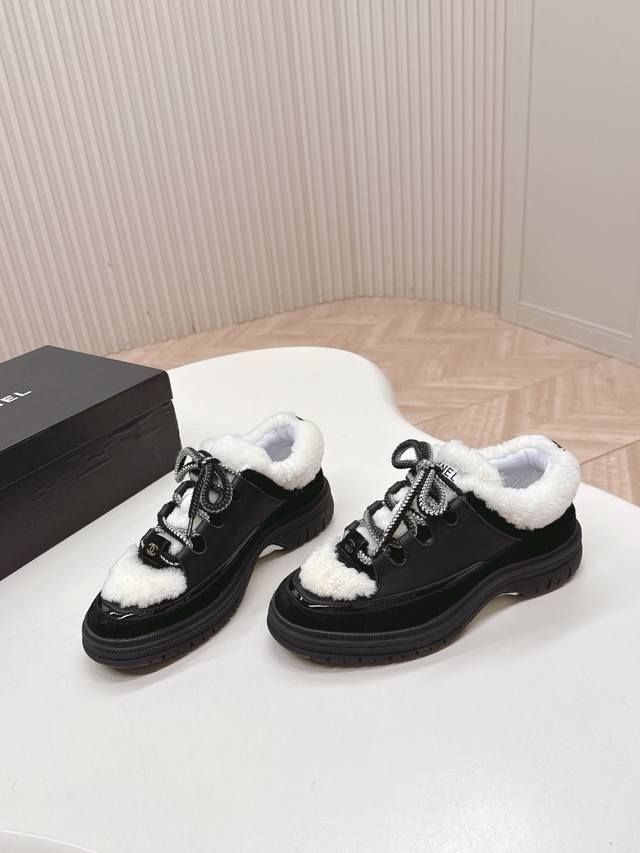Wool version of Chanel 25B new panda sneakers Chanel 2025Ss hot panda shoes col