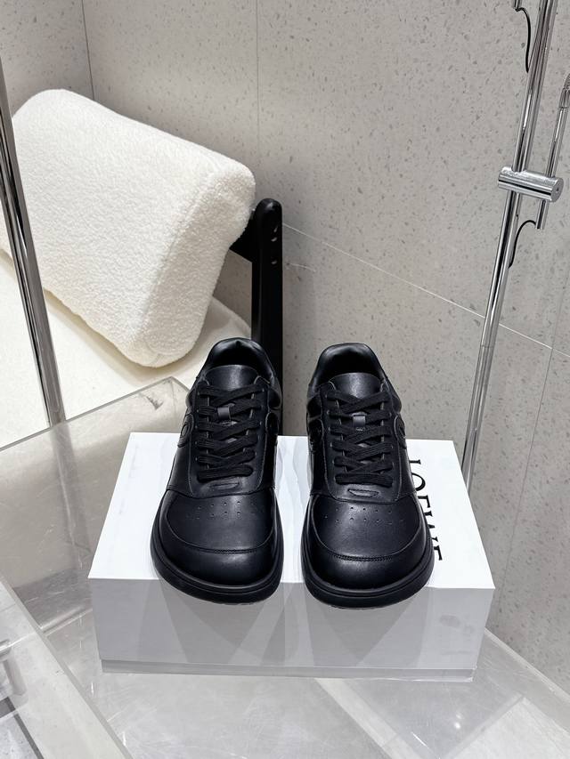 High-quality Loewe couple's German training shoes, white sneakers, biscuit shoe