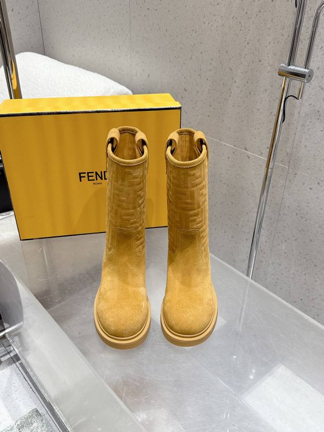 Top Quality Mid-Calf/High-Calf Boots 2025 Autumn/Winter New Fendi Hot FF Letter