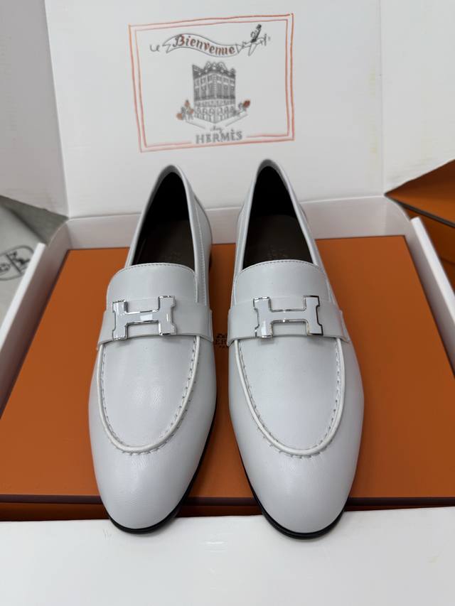 Top Quality * Paris Retro H Buckle Loafers