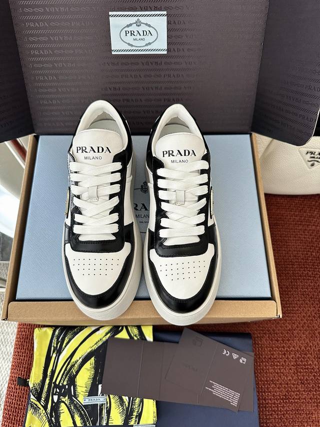 Dongguan Made | Comes with Airplane Box Pradadowntown Bold Leather Thick-Soled