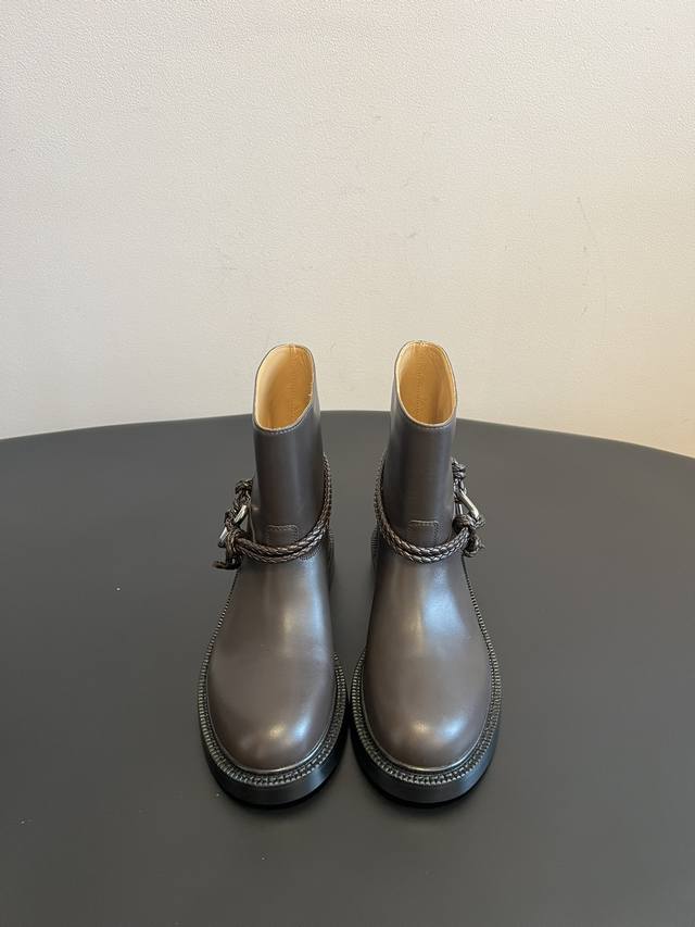 Top Quality Bottega Venet 25Ss New Woven Leather High-Top Riding Boots Crafted f