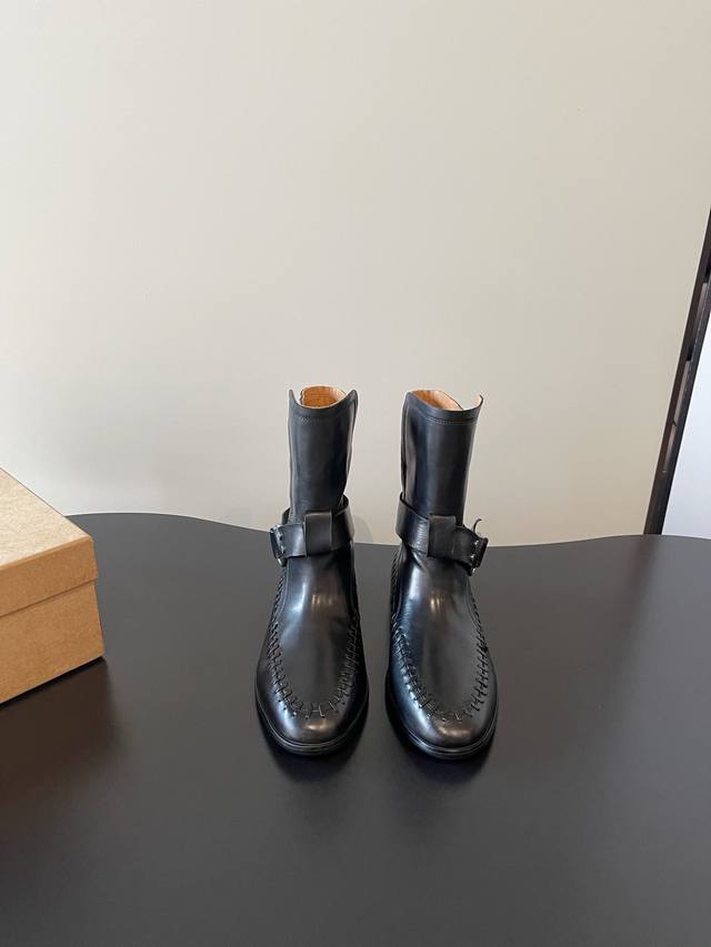 Top Quality Niche Brand Style Retro Chelsea Pleated Derby Handmade Shoes Handmad