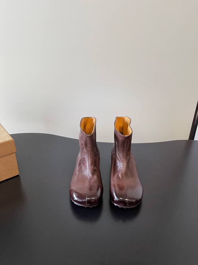 Top Quality Niche Brand Guidi Style Washed Retro Chelsea Pleated Derby Handmade