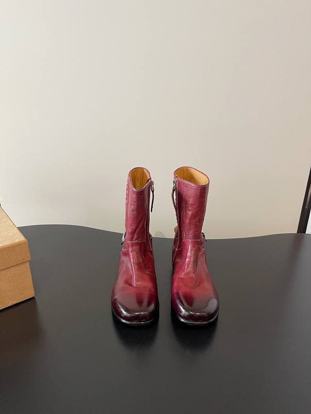 Top Quality Niche Brand Style Retro Chelsea Pleated Derby Handmade Shoes Handmad