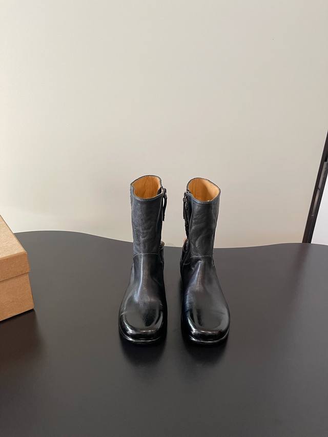 Top Quality Niche Brand Style Retro Chelsea Pleated Derby Handmade Shoes Handmad