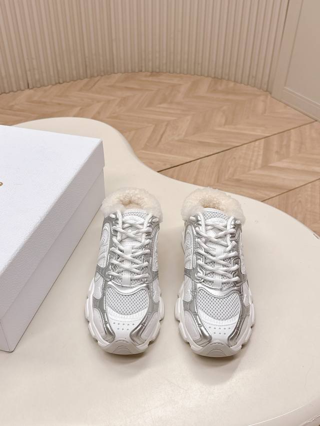 Dior Chrono half-slipper wool sneakers, couple style, new casual sports shoes,