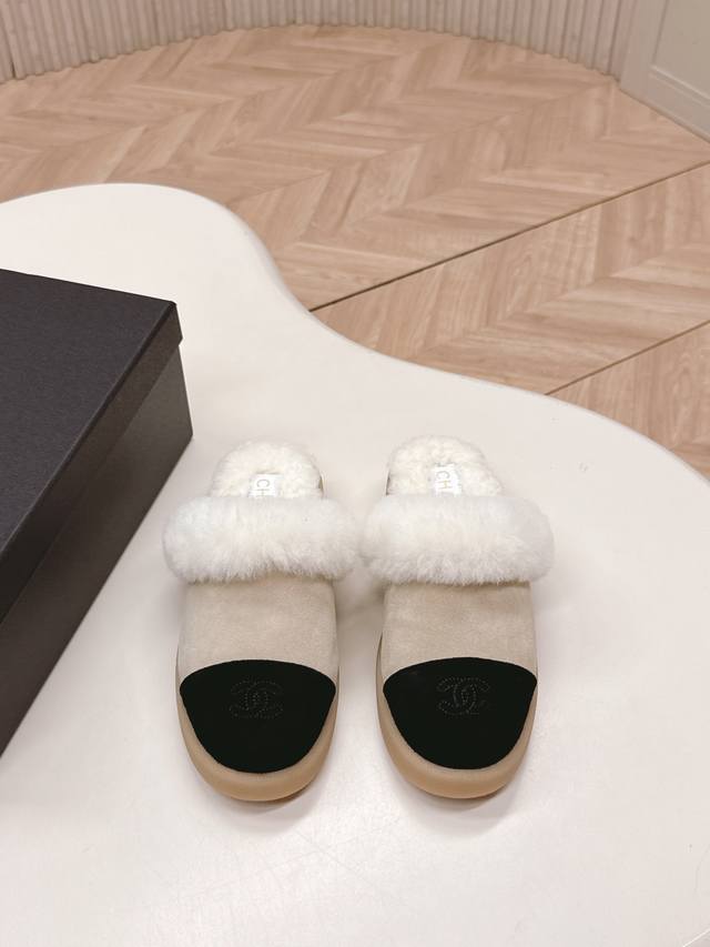 Chanel 25K Fall/Winter New Style Furry Slippers - Classic, High-End, Elegant, G