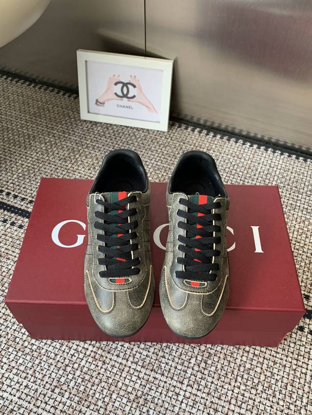 Gucci Shift Series Retro German Training Shoes Casual Sports Shoes The new Gucci