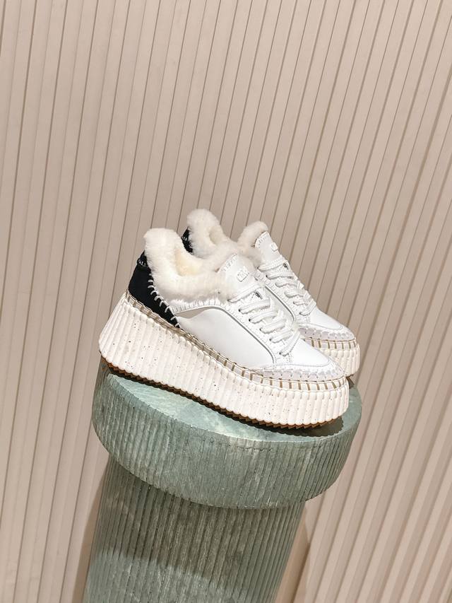 Top Version: New Colorway: Chloe's New Thick-Soled Wool-Lined Single Shoes! A su