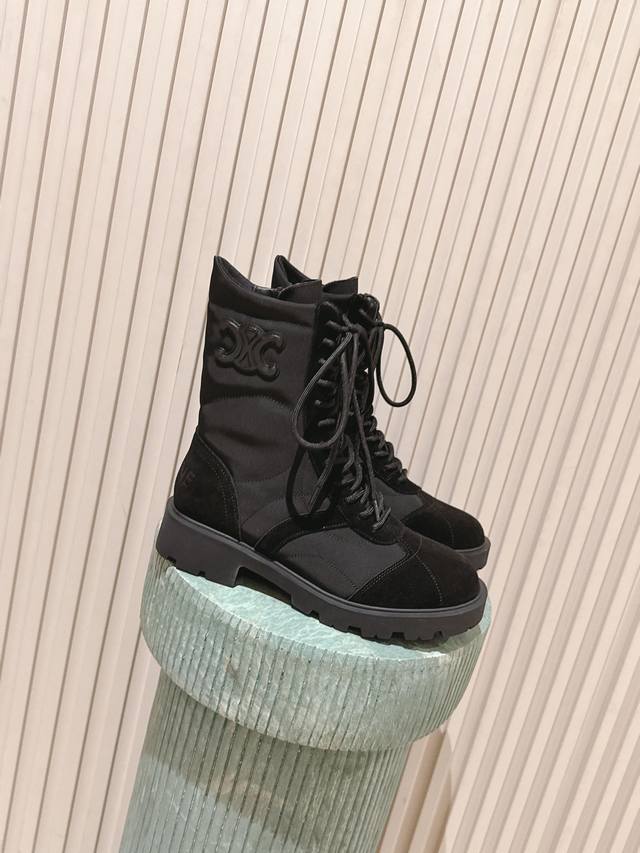 Top Version: Celin* Autumn/Winter New Arrival Margaret Martin Boots Mid-calf boo