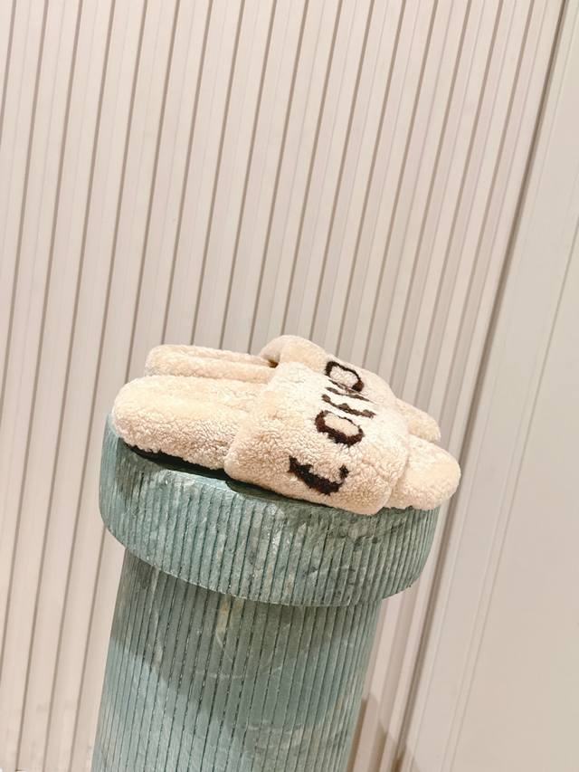 Top Version: Loewe 25 Latest Autumn/Winter Letter Furry Slippers There are so ma