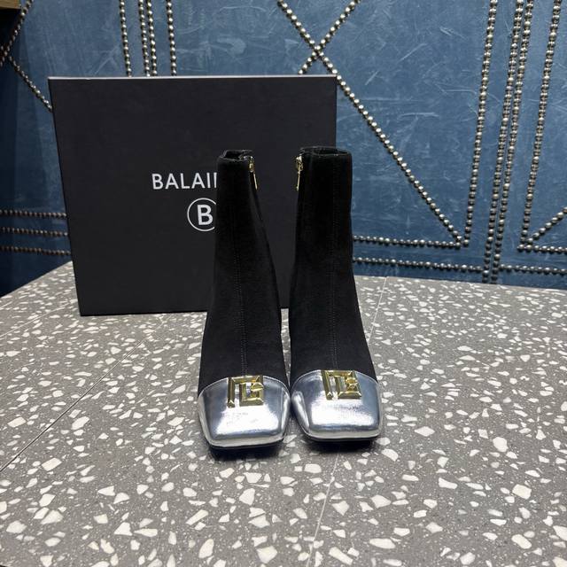 Balmain's Latest Runway Fashion High-Heeled Ankle Boots Balmain, founded in 194