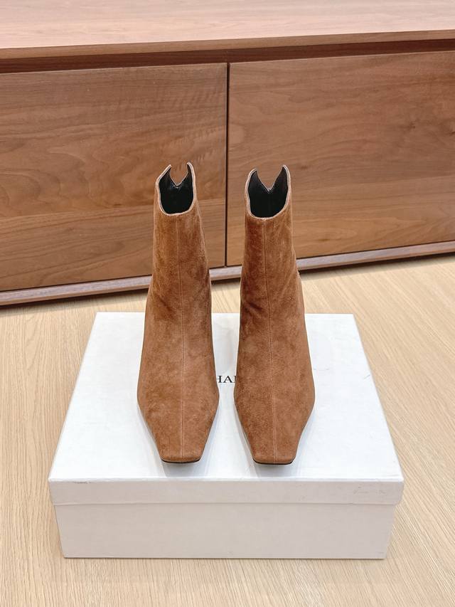 High-quality Khaite 24Ss Autumn/Winter New Arrival Flat Heel Square Toe Ankle B