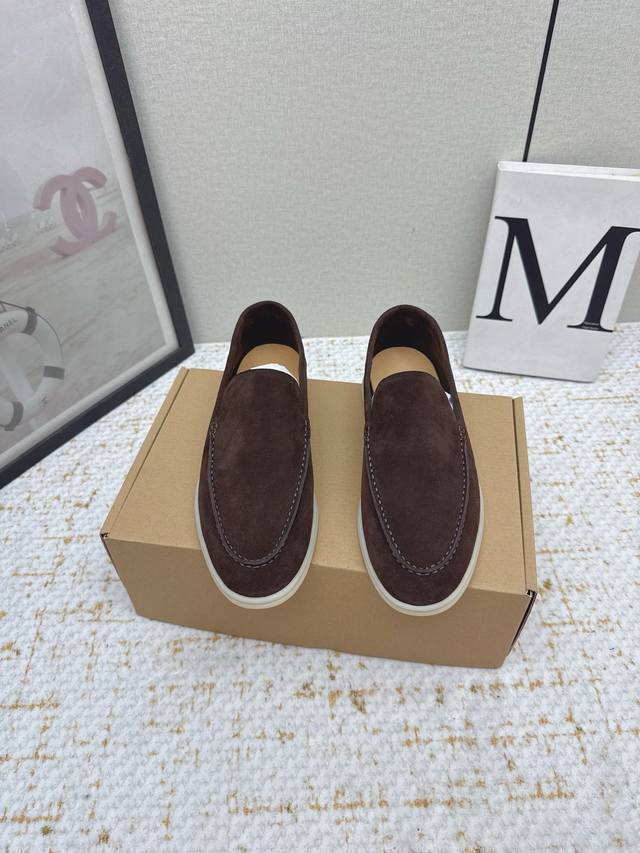 High-quality factory version Lp Classic white-soled men's shoes Loro* Piana cal