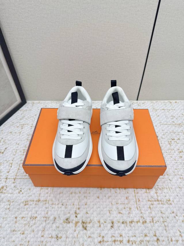 High-Quality Factory Version Hermes# New Loop Couple Casual Sneakers Upper: Seam