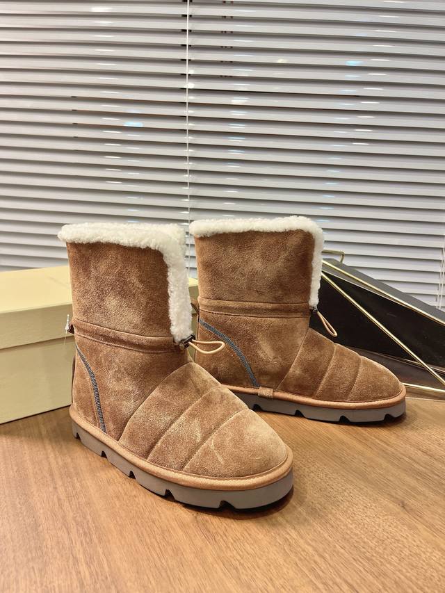 Brunello Cucinelli Winter New Snow Boots (Retailer Level) Lining: Imported Aust