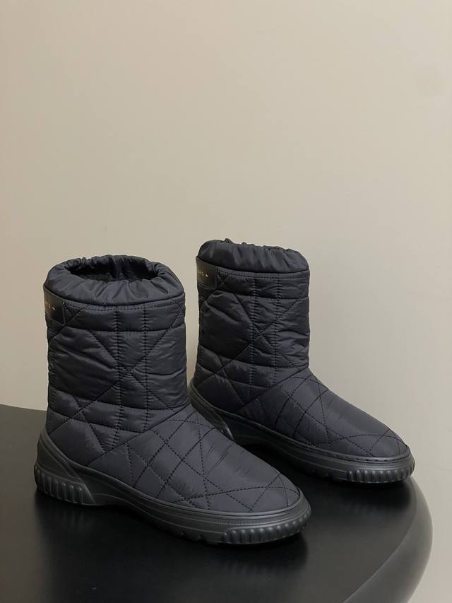 2025 Fall/Winter New Dior Alps Dior Frost Ankle Boots Cd Letter Wool Snow Boots