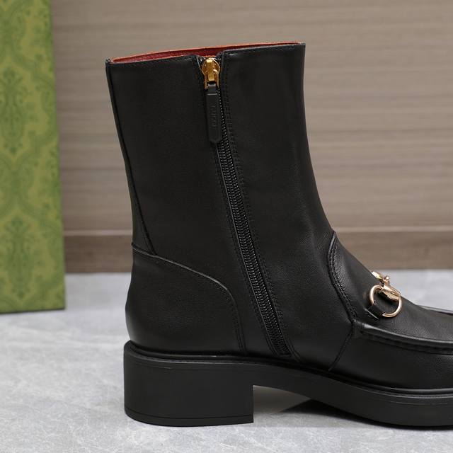 Highest Version Autumn/Winter Newest Gucci Grooved Bee Sole Horsebit Platform Lo