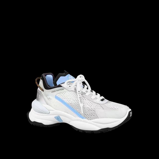 1:1 replica of the official Louis Vuitton Run 55 sneakers, made with a combinat