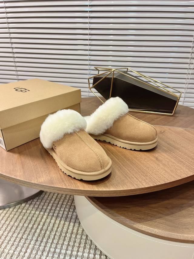 New Arrival from the Store! Autumn Thin-Soled Furry Slippers Casual Classic Flat
