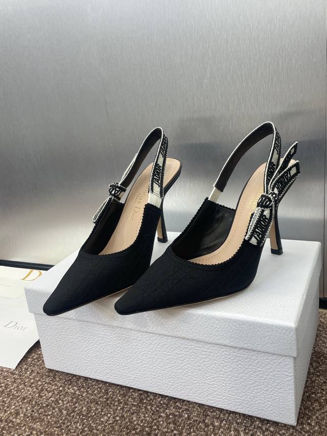 Factory price J'Adior Ribbon Backless Sandals Dior 2025 Spring/Summer Newest Col