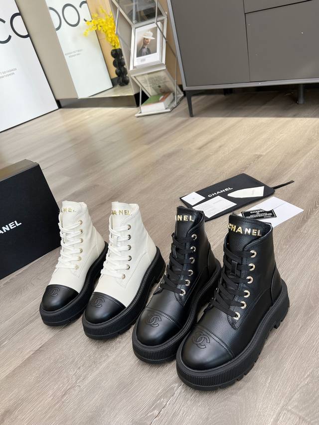 New Autumn/Winter Chanel Ankle Boots - Original mold design, lace-up design for