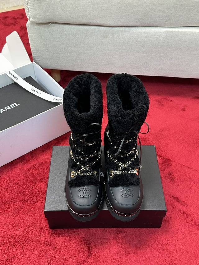 Factory direct top-tier version Chanel snow boots, warm and high-quality autumn