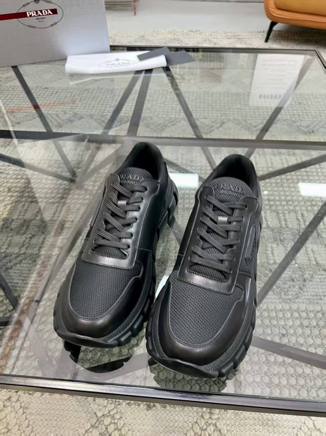 Price: ?38-45 Prada New Men's Genuine Leather Sneakers, Top-Quality Version on