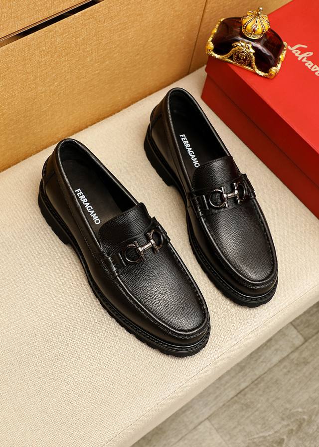 Product Trademark: Ferragamo Casual Leather Shoes True Sizes: 38-44, 45, 46 (Cu