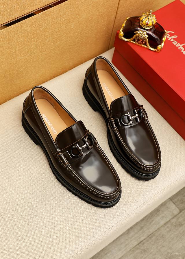 Product Trademark: Ferragamo Casual Leather Shoes True Sizes: 38-44, 45, 46 (Cu