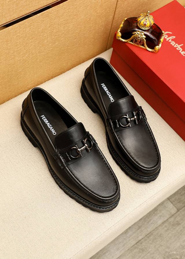 Product Trademark: Ferragamo Casual Leather Shoes True Sizes: 38-44, 45, 46 (Cu